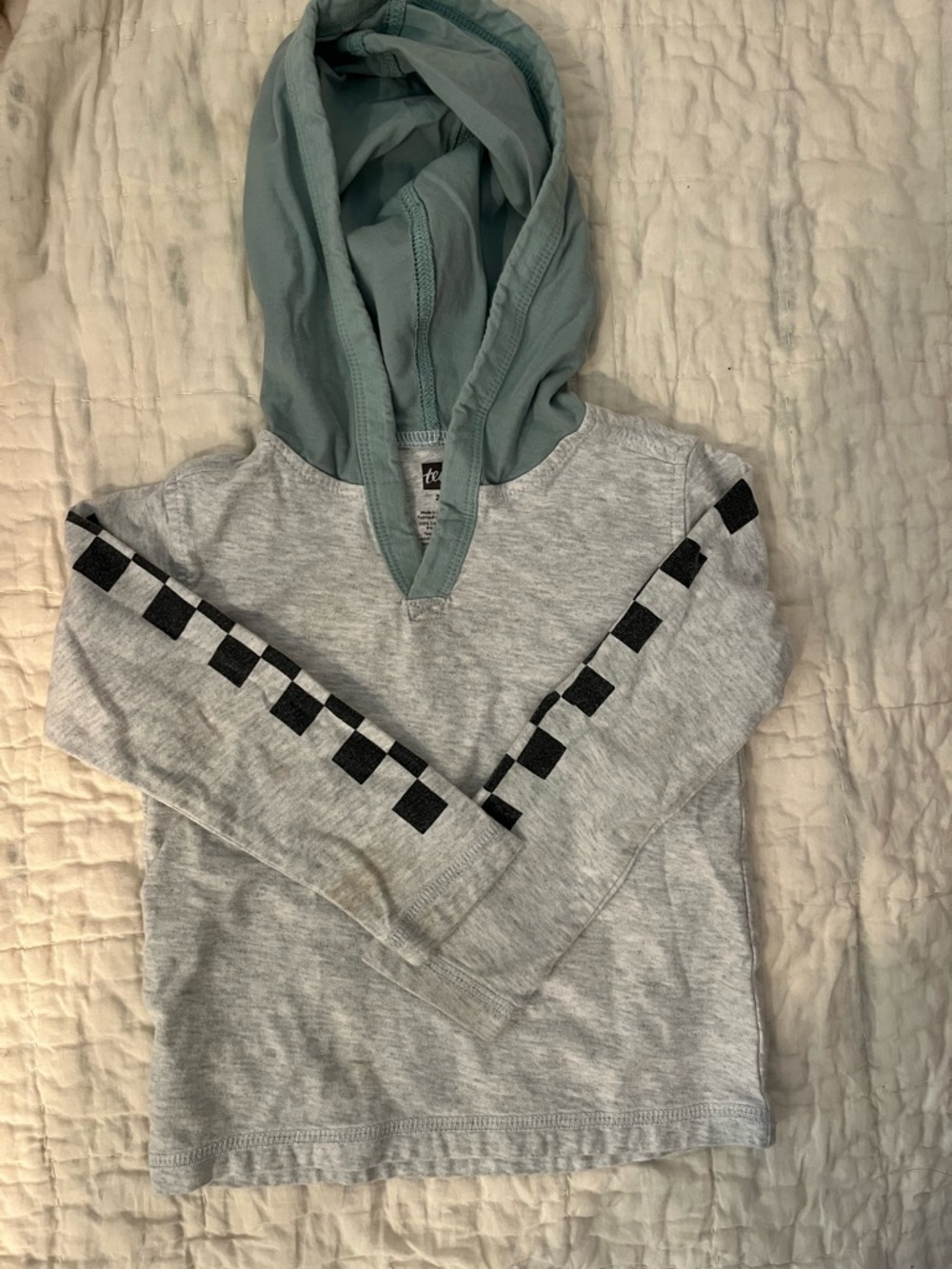 Tea Collection hooded tee. Size 2.